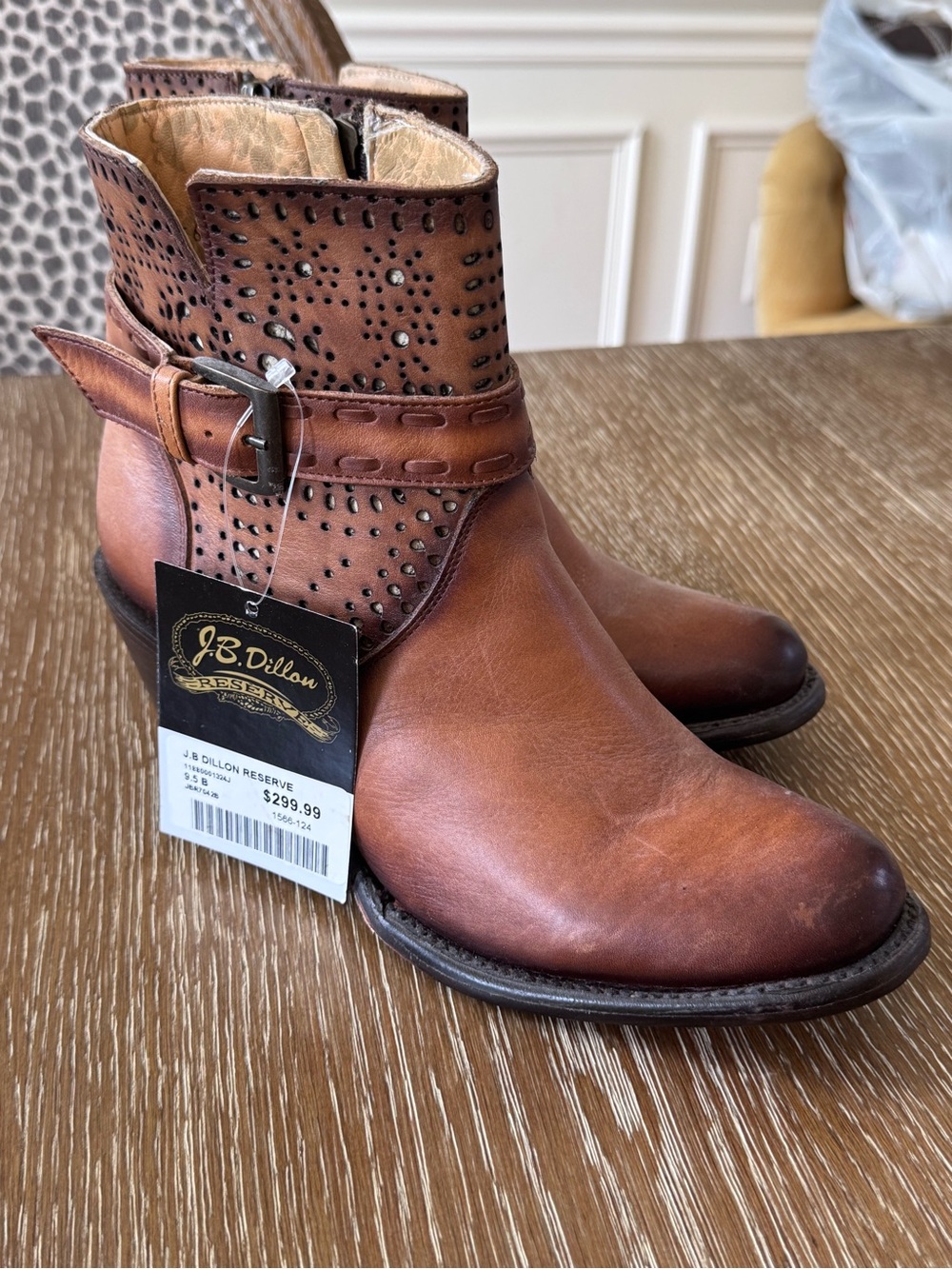 J.B. Dillon Womenâs Brown Leather Ankle Boots